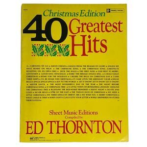 40 Greatest Hits Christmas Edition Piano/Vocal Sheet Music Charles Hansen 1970s